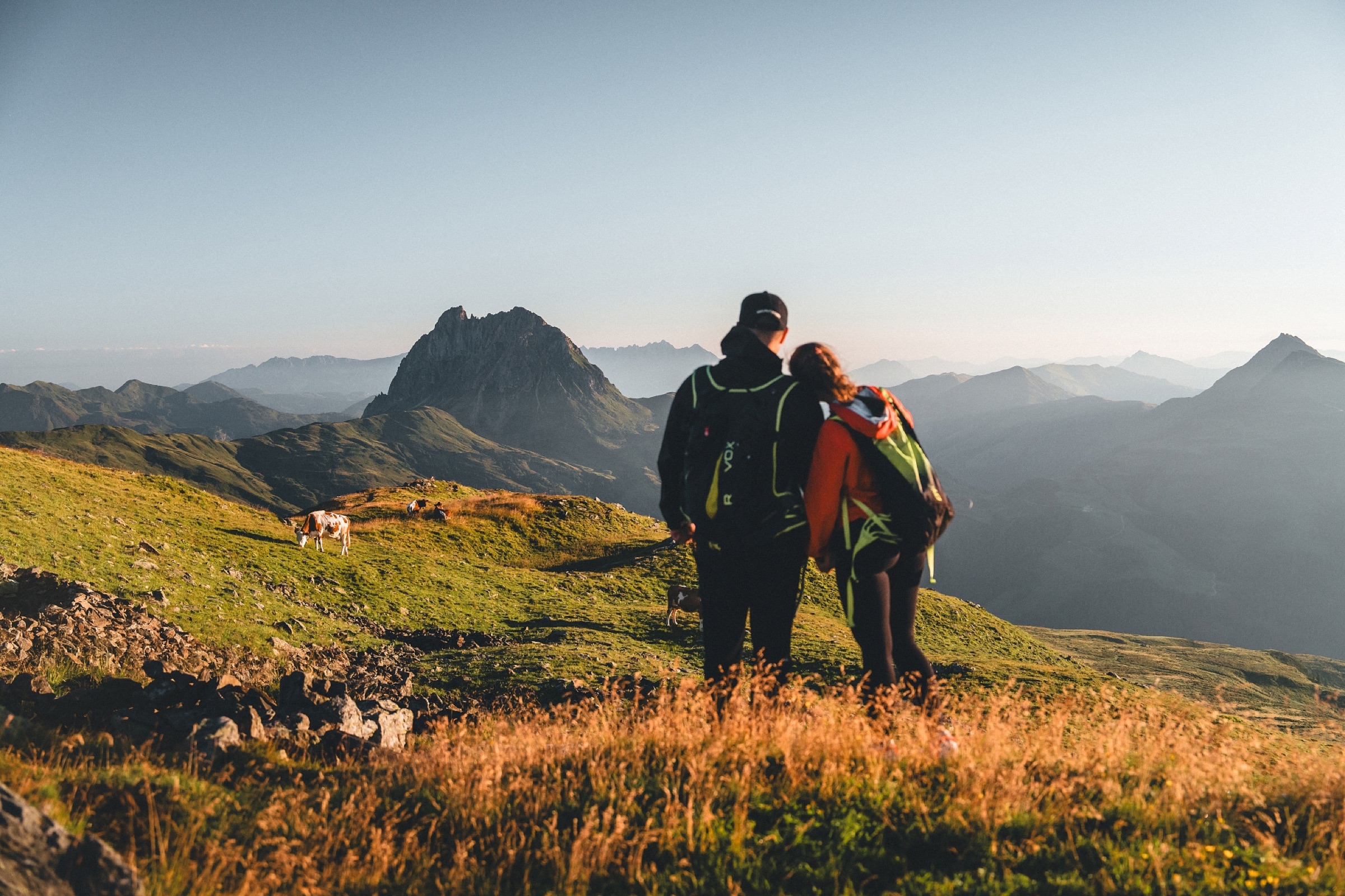 Stimmungsbild Berge im Sonnenuntergang